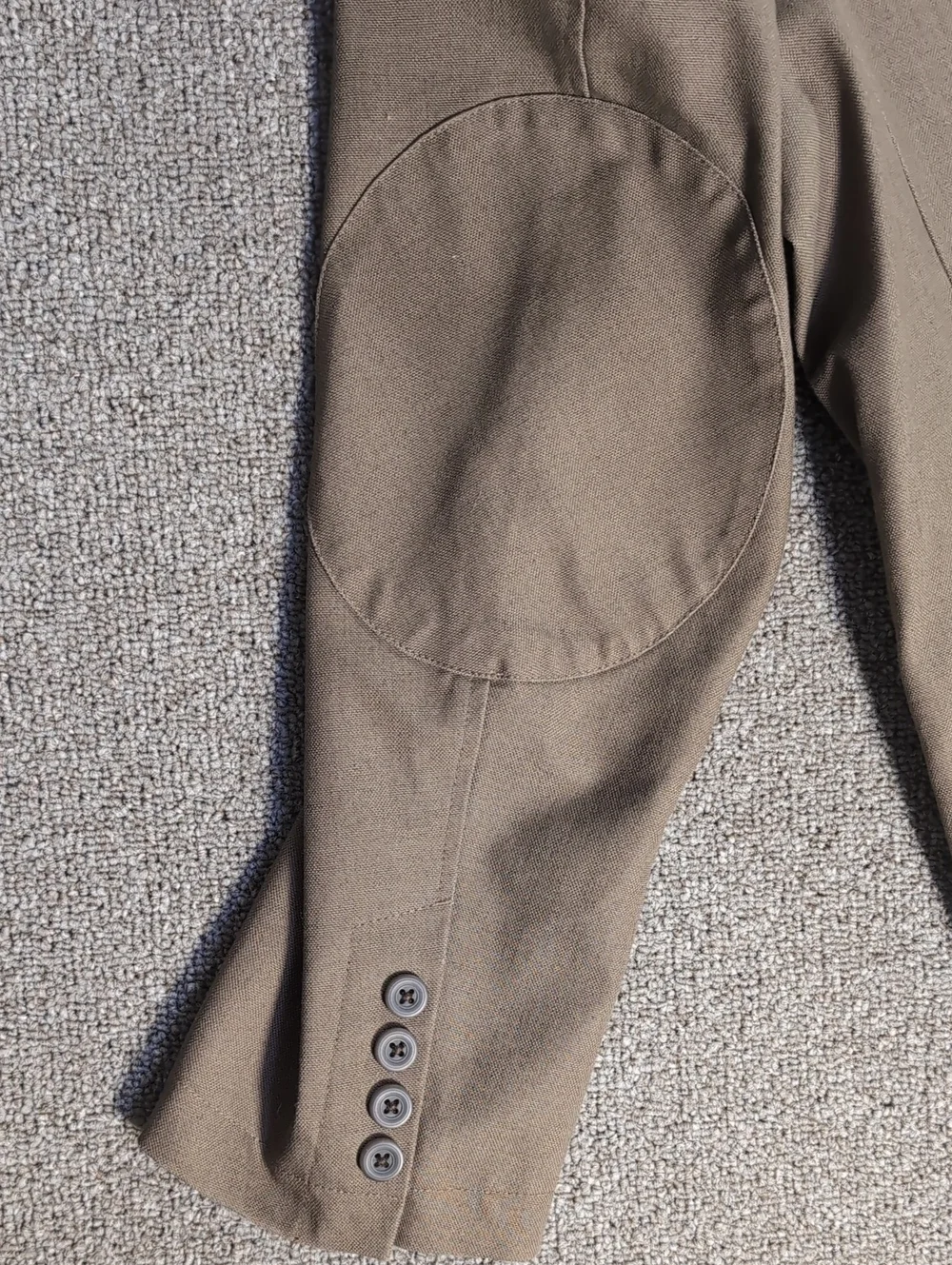 L.L. Bean Canvas Sport Coat Size 44 Short In Earth Brown Cotton - Elbow Pads